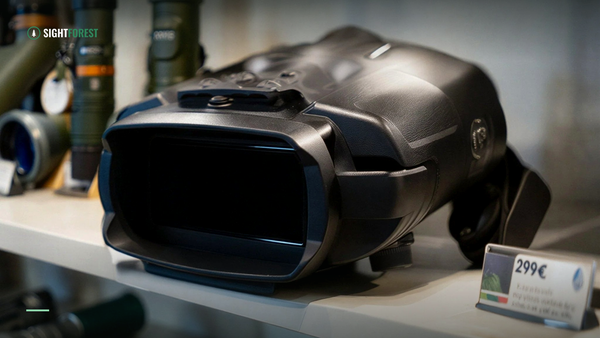 Night-vision binoculars ready on a shelf for a night outing