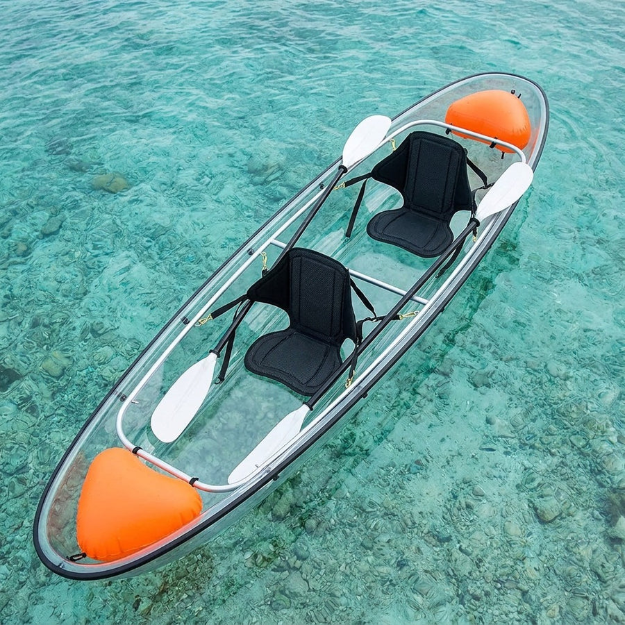 Two seats, two paddles, ready to go