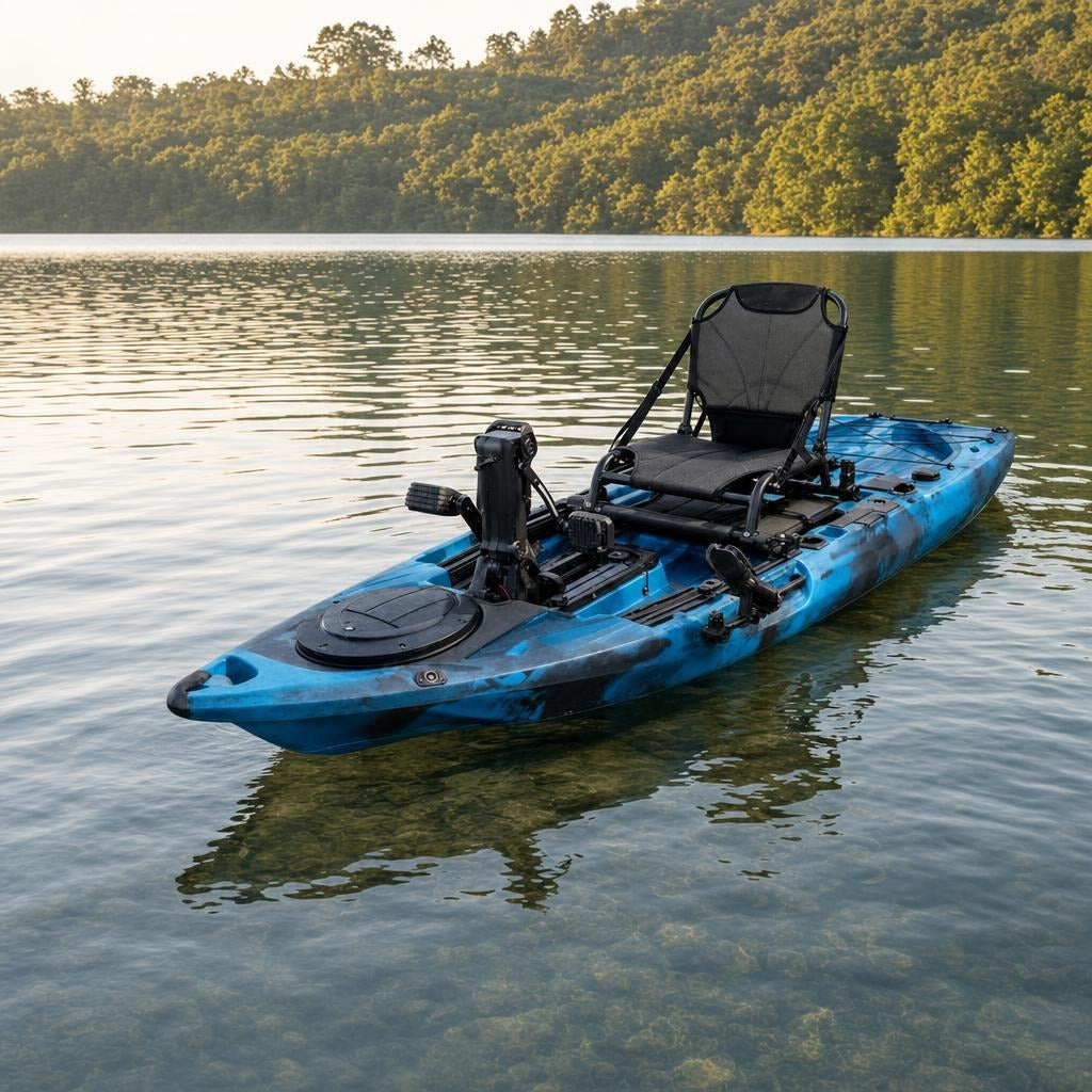 Osprey 108 pedal fishing kayak on a calm lake