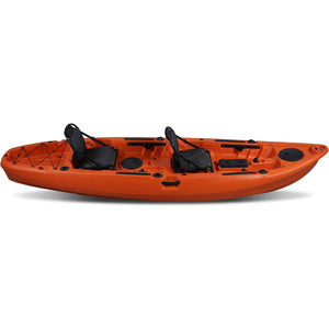 Tandem fishing kayak side profile