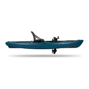Premium pedal fishing kayak side profile