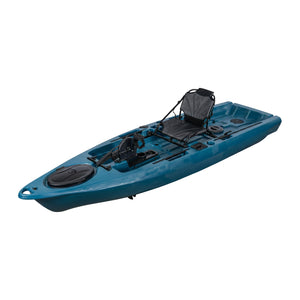 Pedal fishing kayak rear three-quarter view