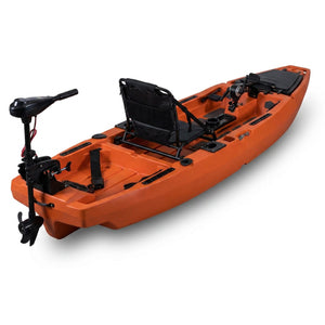 Modular fishing kayak rear three-quarter view