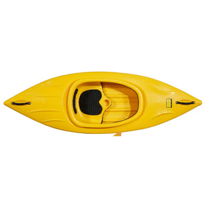 Sit-in recreational kayak top-down view