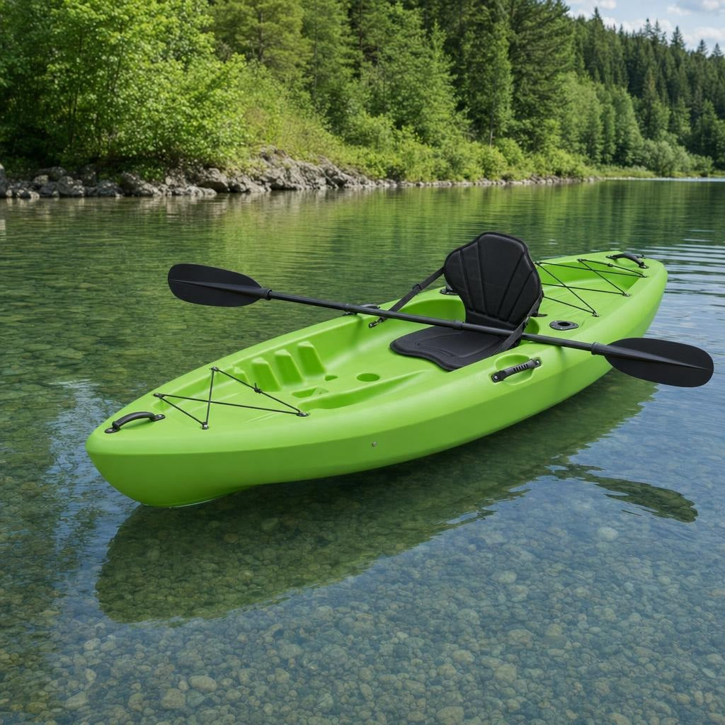 Youth kayak on a calm lake