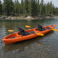 Tandem Fishing Kayak – 3-Person 12.3ft Sit-on-Top with Two Seats, Paddles & Rod Holders