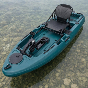 Raised aluminium-frame seat and propeller pedal drive