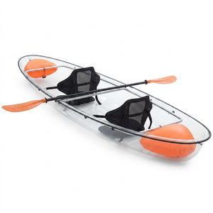 Transparent kayak rear three-quarter view