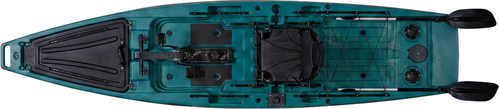 Rigged for compact pedal fishing