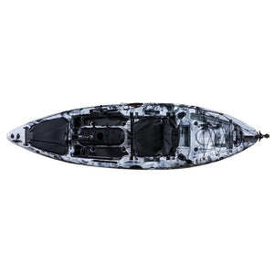 Heron 10 fishing kayak top-down deck layout